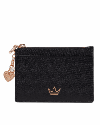 J.ESTINA TRUEDY ZIP CARD CASE BK